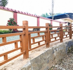 中式方格护栏-湖南仿木护栏